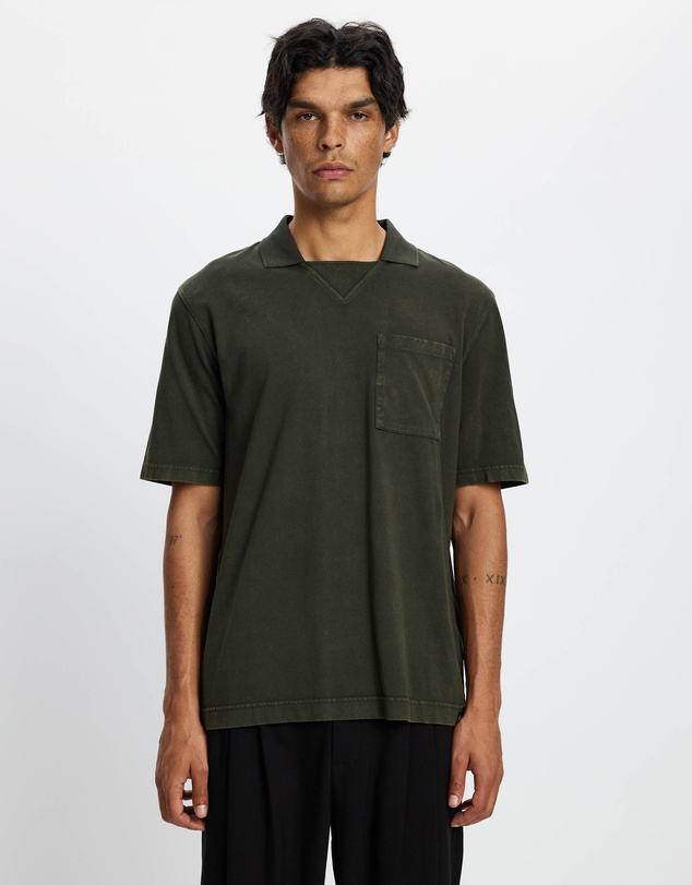 Scotch & Soda - 3 Crosses Program Garment Dyed Heavy Jersey Polo