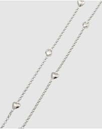 Elli Jewelry - Necklace Crystal Heart Pendant 925 Sterling Silver