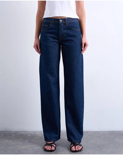 TOPSHOP - Ember LR Wide Deinm Jeans DB Noos
