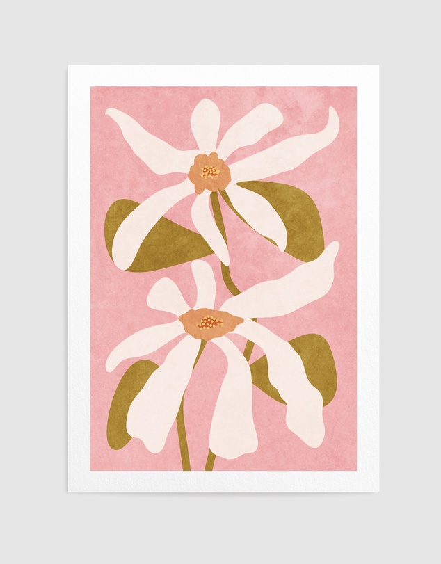 Olive et Oriel - Abstract Flowers I by Raissa Oltmanns Art Print