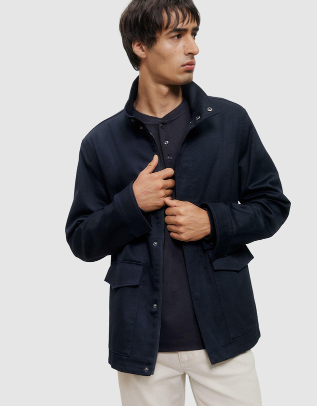 Trenery - Cotton Twill Zip Through Jacket