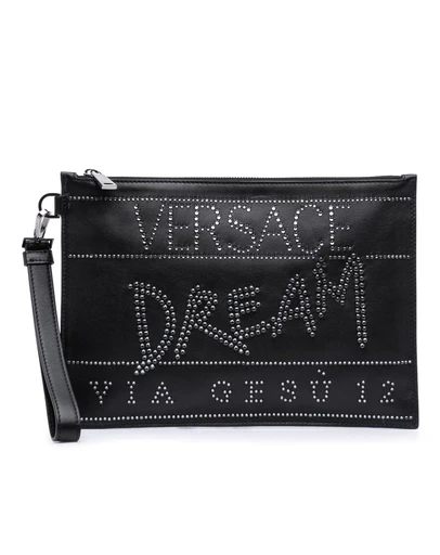 Pre-Loved by Azura Reborn - Pre-Loved Crystal Embellished Leather Clutch