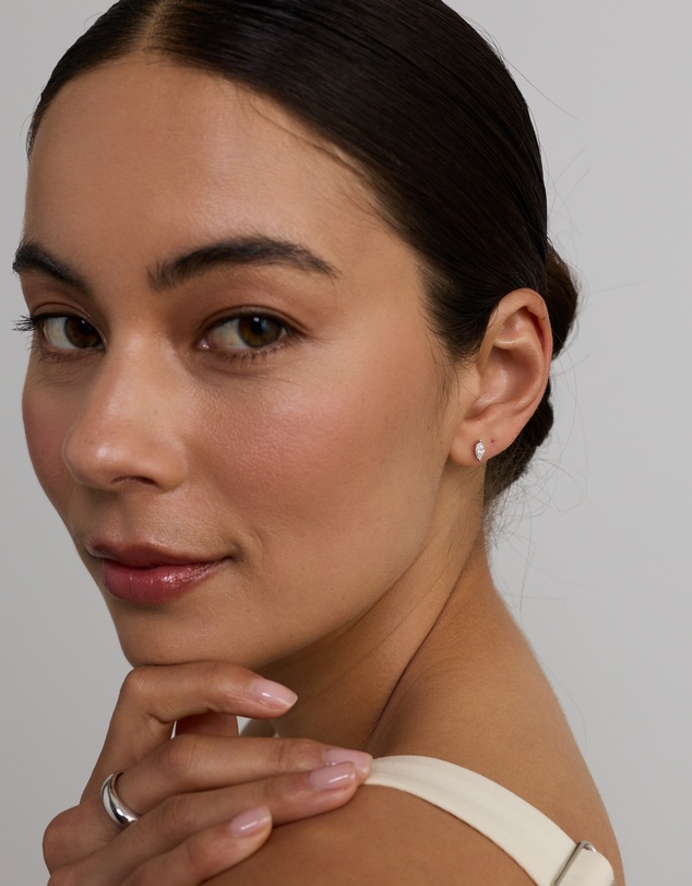 Michael Hill - 6mm Marquise-Cut Cubic Zirconia Solitaire Stud Earrings in Sterling Silver