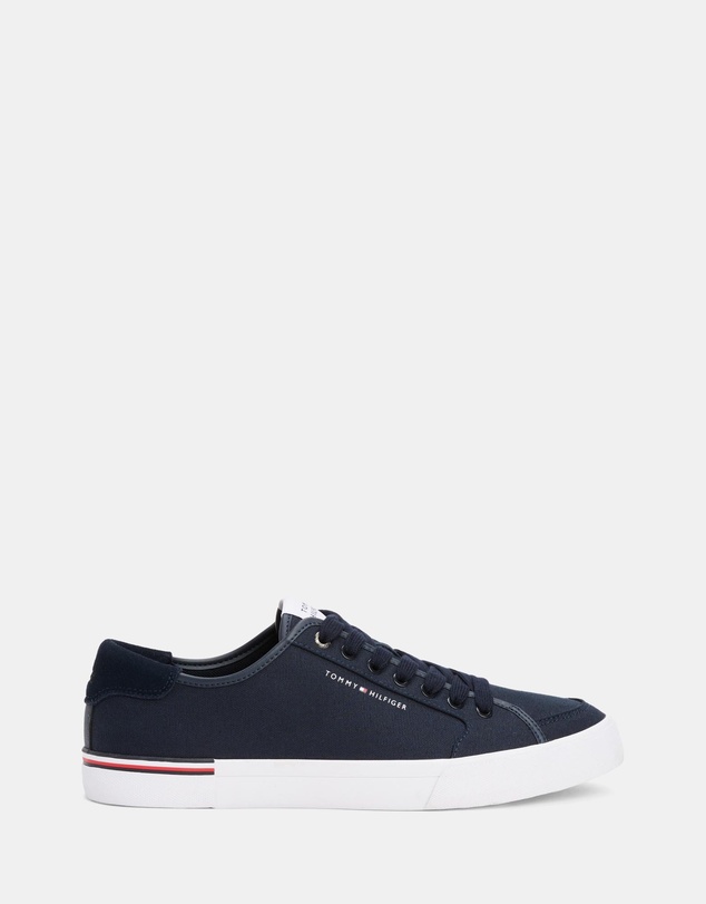 Tommy Hilfiger - Harton Core Corporate Canvas Low Top Vulcanized Sole Sneakers - Men's