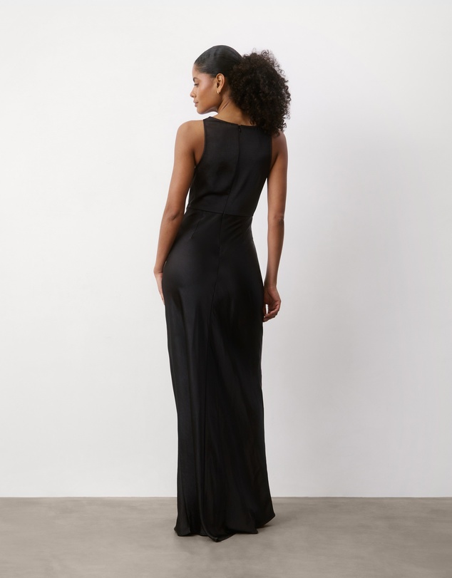 Six Stories - Cowl Front Satin Bridesmaid Dress