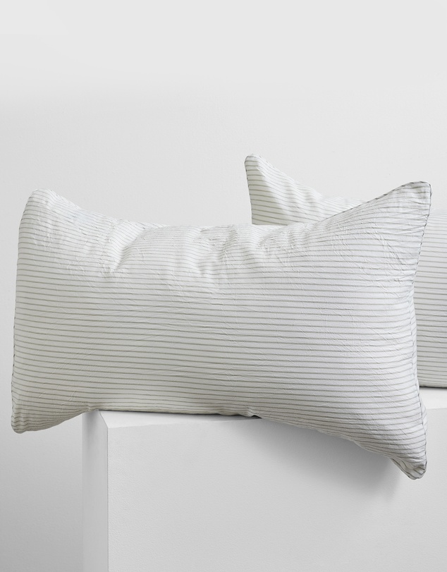 Sheet Society - Leo Washed Cotton Stripe Fitted Sheet Set