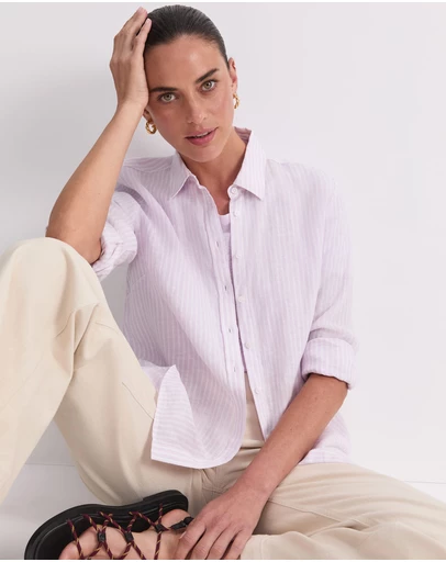 Sportscraft - Dahlia Stripe Linen Shirt