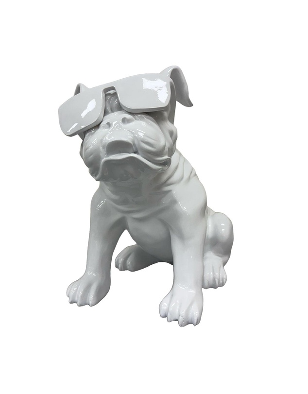 Urban Attitude - Urban Attitude Bulldog Statue - Gloss White