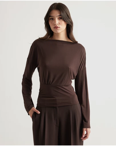 Decjuba - Tahlia Cinched Long Sleeve Top