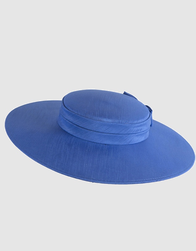 Max Alexander - Royal Blue Wide Brim Boater Hat