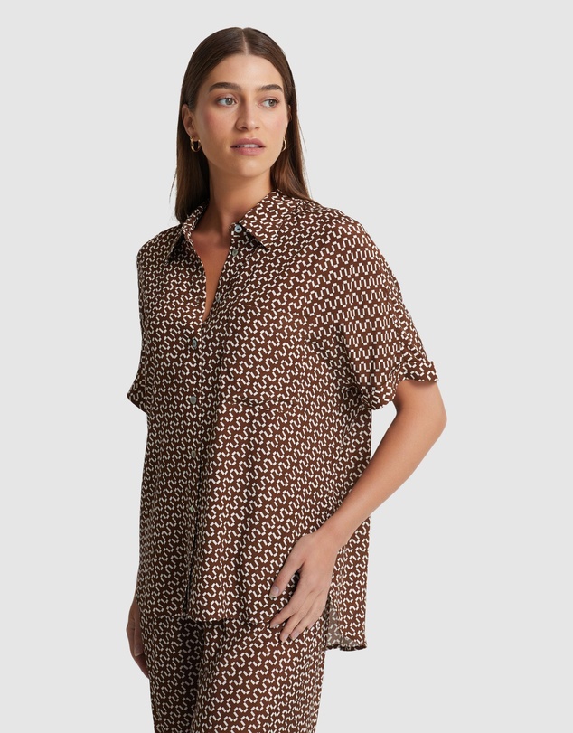 Oxford - Jasmine Zigzag Short Sleeve Shirt