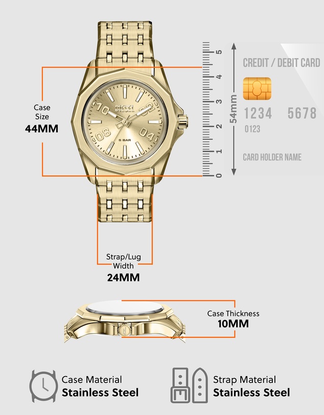 Diesel - Stinger Gold Tone Analogue Watch