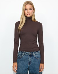 Dazie - Lila Turtleneck Jersey Top
