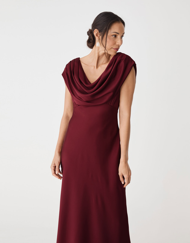 Forcast - Caroline Cowl Satin Dress