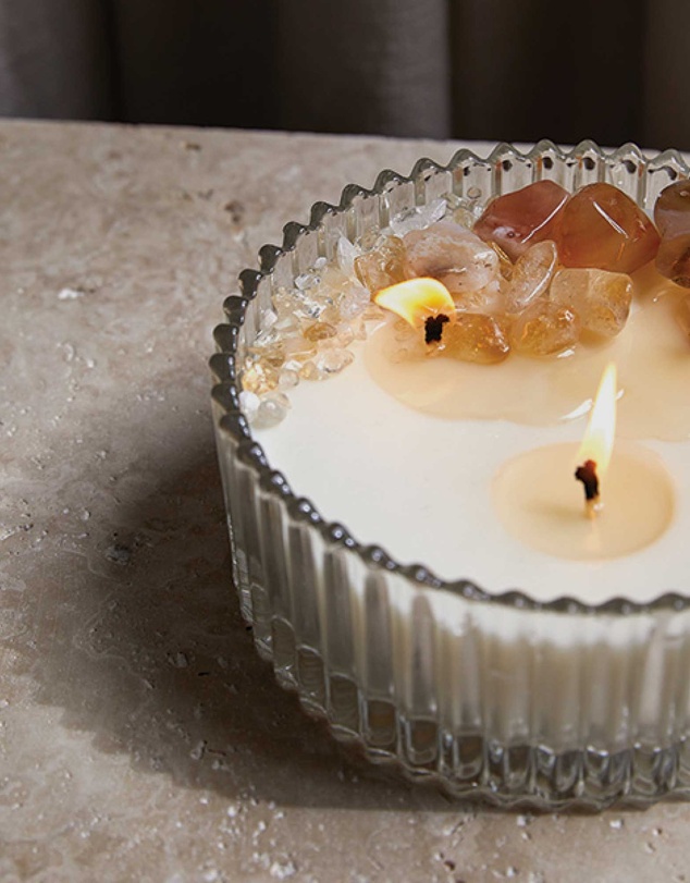 Silk Oil of Morocco - Cosmic Dream Large Crystal Candle - Self Confidence & Abundance