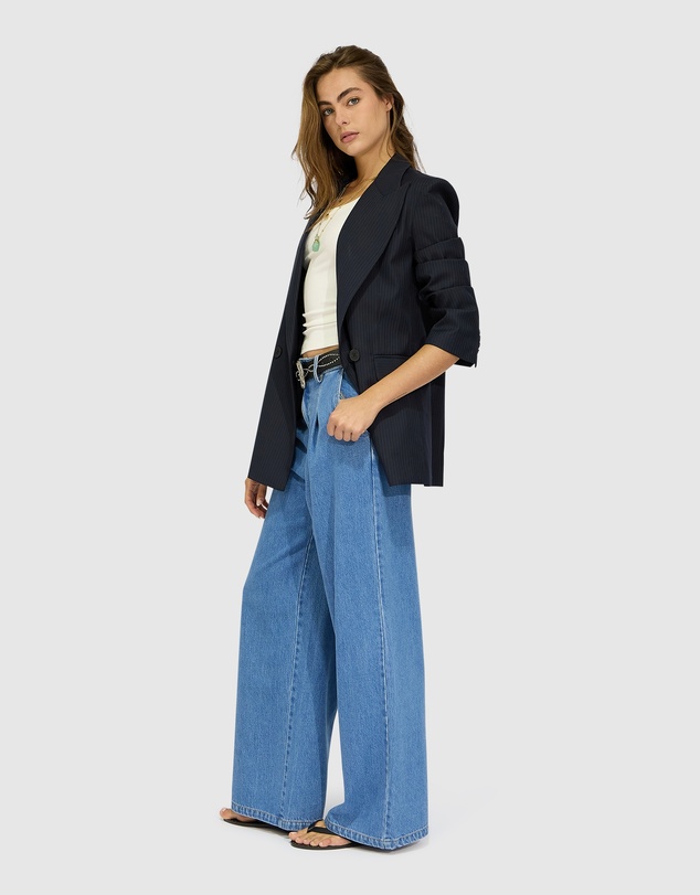 Belle & Bloom - Ready For Your Love Denim Washed Wide Leg Pant