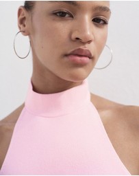 M.N.G - Halter-Neck Knitted Top