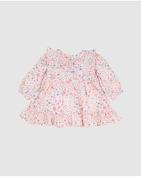 Bebe by Minihaha - Fern Floral Organic Overlay Dress - Babies