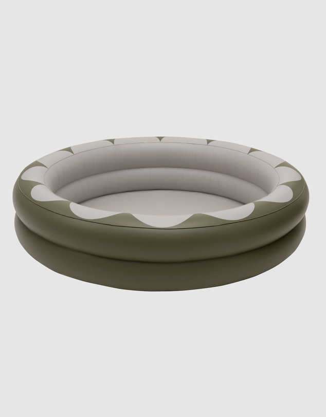 &Sunday - Scallop Inflatable Round Paddling Pool- Olive