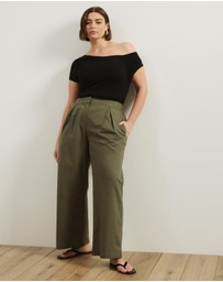 Atmos&Here Curvy - Clara Cotton Linen Tailored Pants