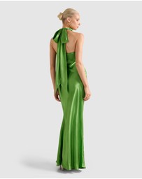 Forever New - Clementine High Neck Satin Maxi Dress