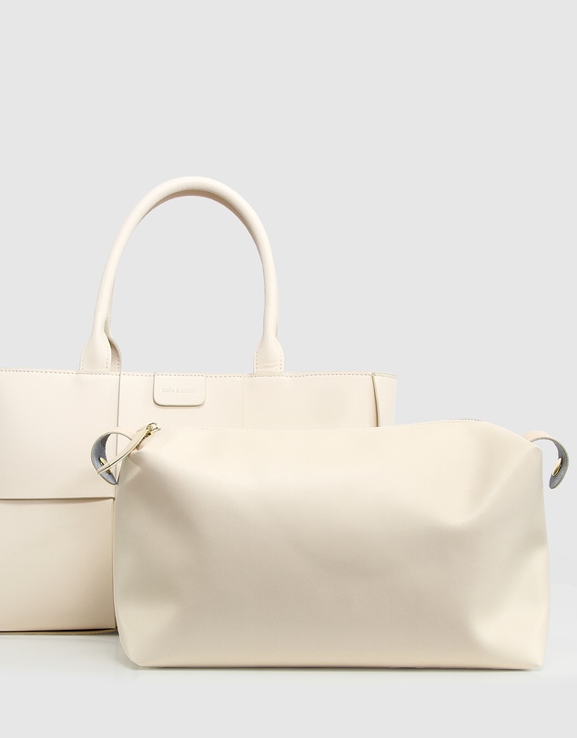 Belle & Bloom - Long Way Home Woven Tote - Cream