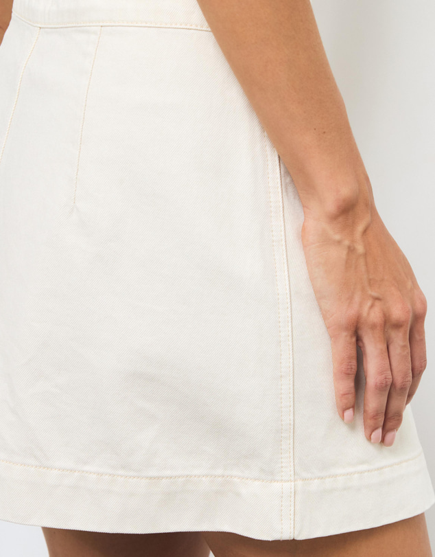 AERE - Denim Wrap Over Mini Skirt