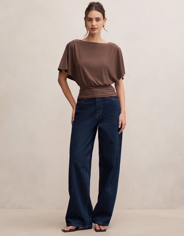 Forever New - Piper Cinched Flutter Sleeves Top