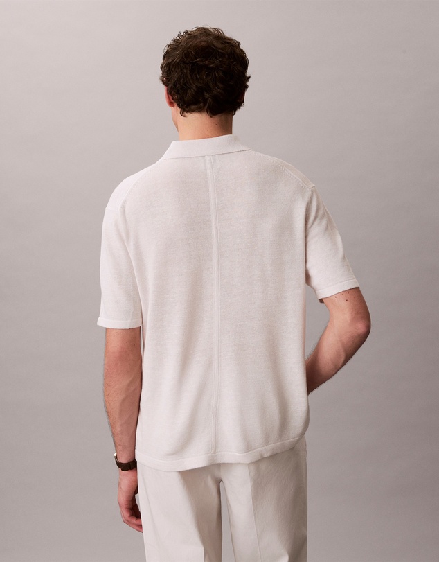 Calvin Klein - Linen Blend Polo Sweater