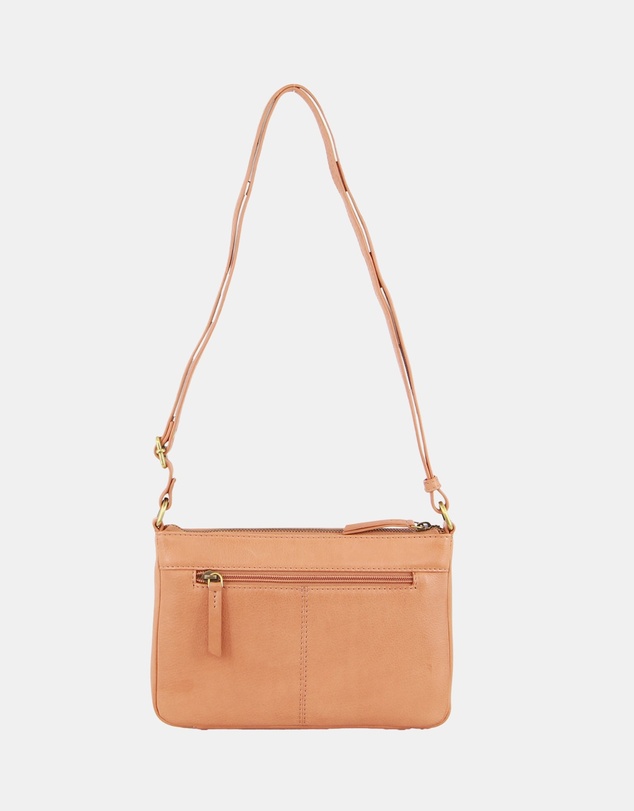 Pierre Cardin - Pierre Cardin Perforated Leather Multi Compartment Cross-body Bag