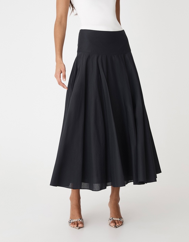 Forcast - Deb Cotton Midi Full Skirt
