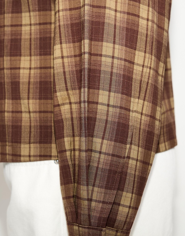 Dazie - Isla Funnel Neck Check Bomber Jacket
