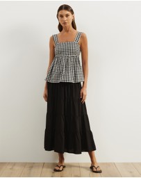 Atmos&Here - Billie Self Tie Gingham Top