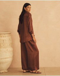 AUR OCEA - Gathered Wide Leg Pants