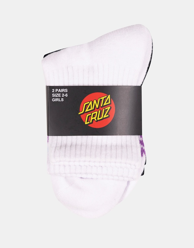 Santa Cruz - 2-Pack Strange SC Strip Mid Socks - Kids