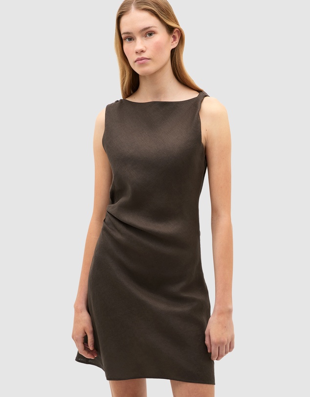 Seed Heritage - Linen Twist Shoulder Mini Dress