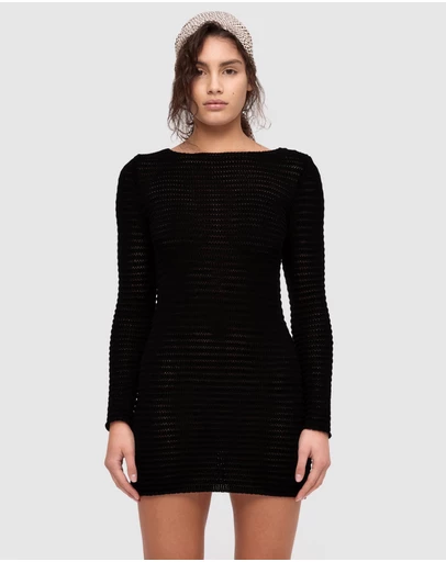 Zulu & Zephyr - Cotton Lattice Knit Mini Dress
