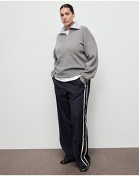 M.N.G - Contrast Stripe Straight Trousers