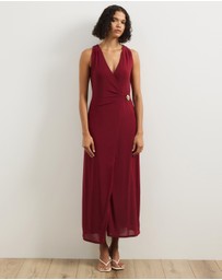 Atmos&Here - Ginni Wrap Mesh Midi Dress