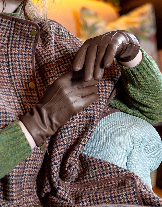 DENTS - Touchscreen Three-Point Cashmere-Lined Leather Gloves