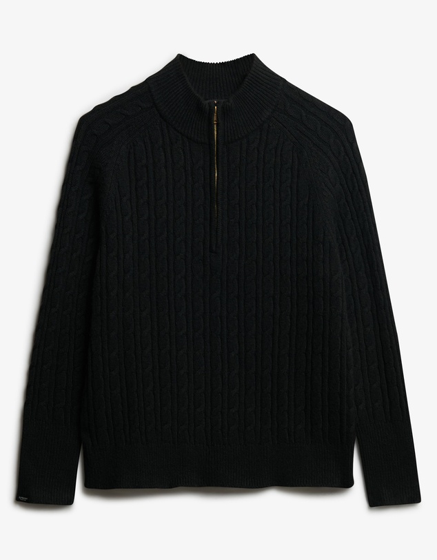 Superdry - Brushed Cable Half Zip Knit