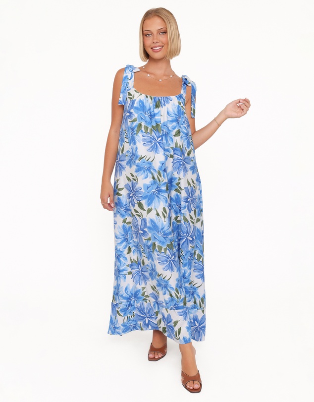 Petal & Pup - Amber Maxi Dress - Blue Floral