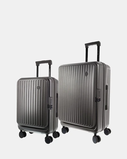 Pierre Cardin - Pierre Cardin Front-Opener Hard Shell Medium and Cabin 2-Piece Set Bundle