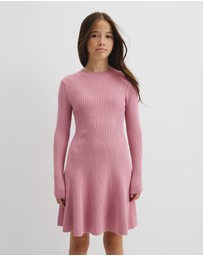 Country Road - Teen Rib Long Sleeve Knit Dress