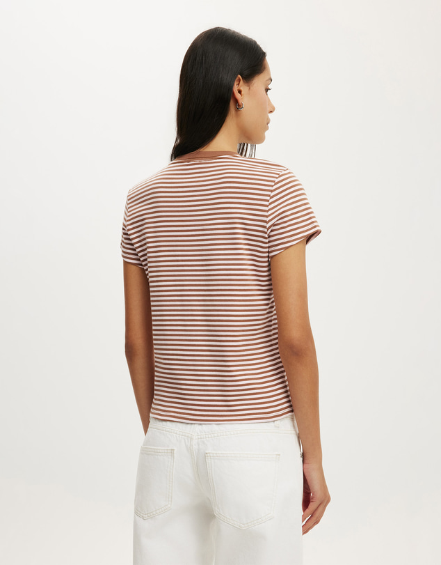 Cotton On - 90S Baby V Neck Tee