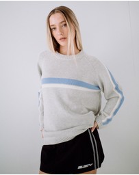 Rusty - White Lines Crew Neck Knit