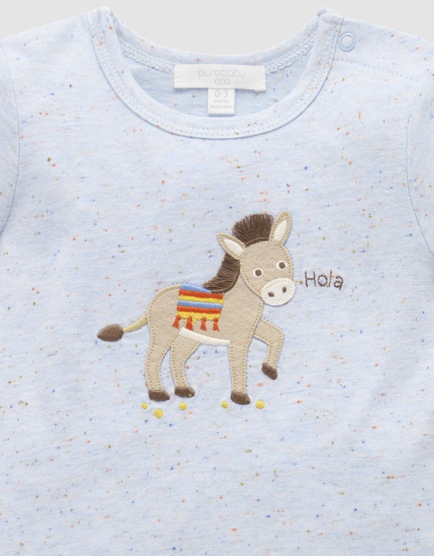 Purebaby - Linen Blend Short and Tee Set -Kids-Babies