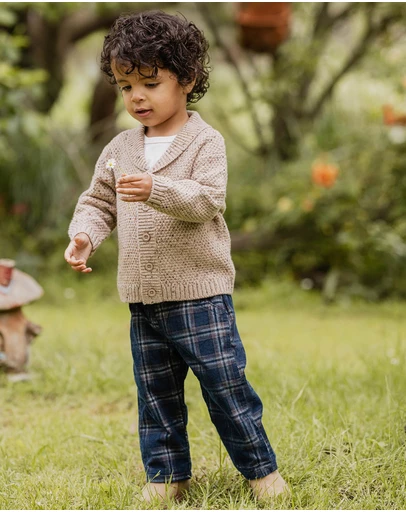 Bebe by Minihaha - Jake Check Cord Pull On Pants - Babies