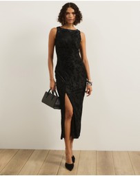 Atmos&Here - Celina Burnout Mesh Midi Dress