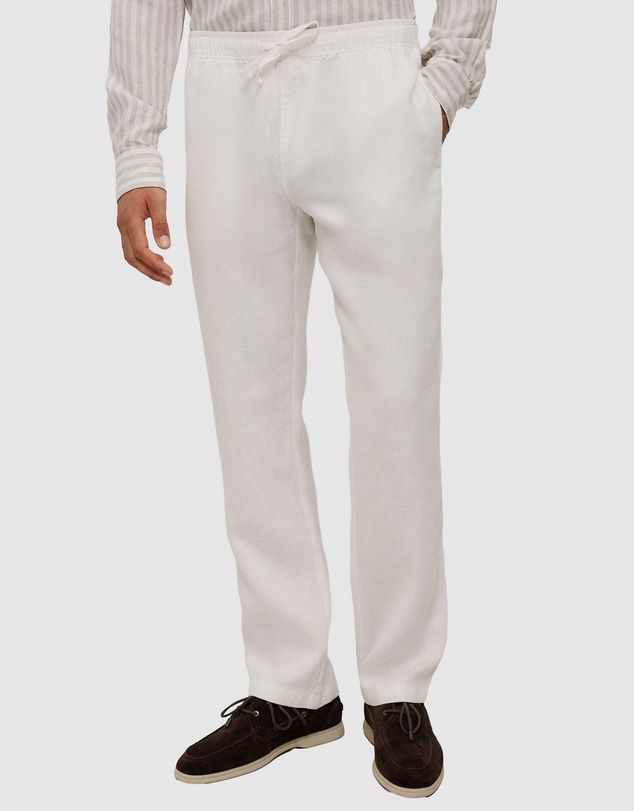 Trenery - Linen Relaxed Drawcord Pant